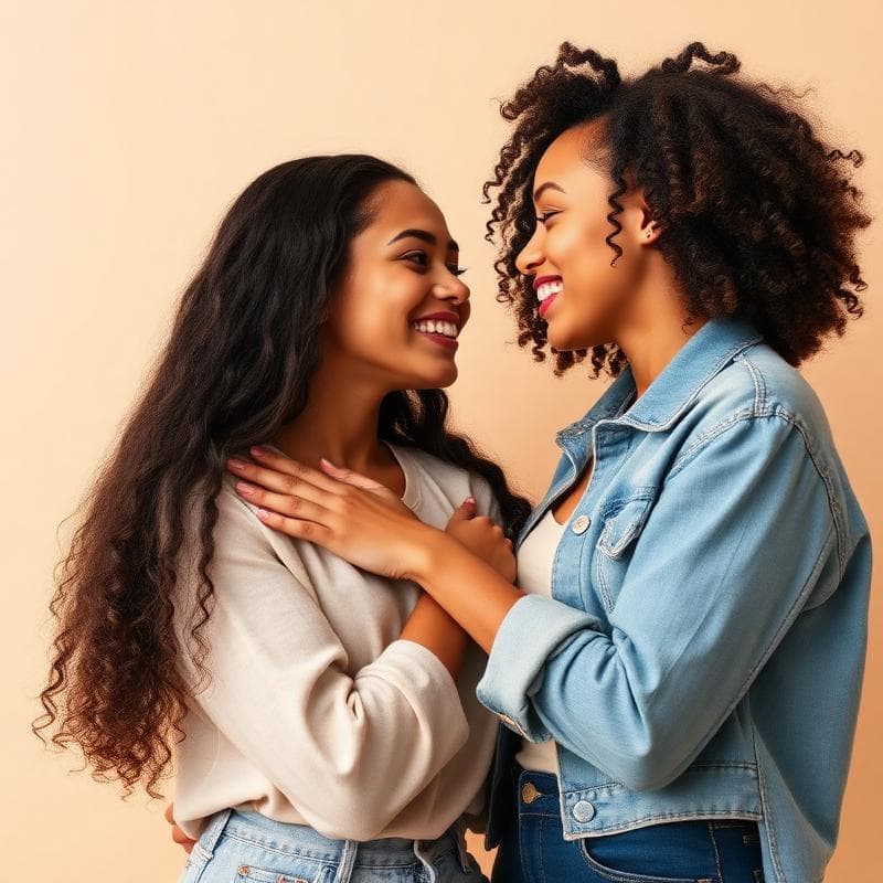 Two women sharing secrets and supporting each other